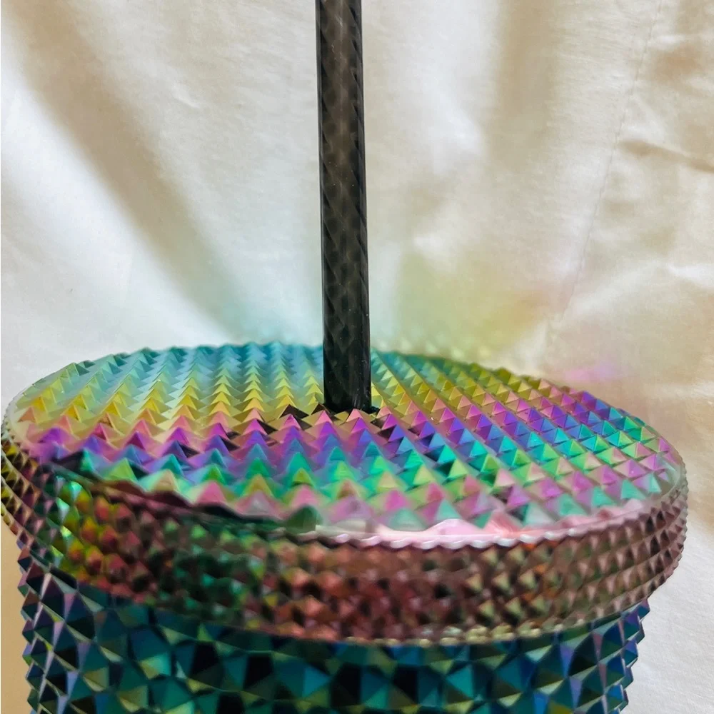 STARBUCKS Siren Logo Iridescent NEW With TAG Includes STRAW Retails $25.95